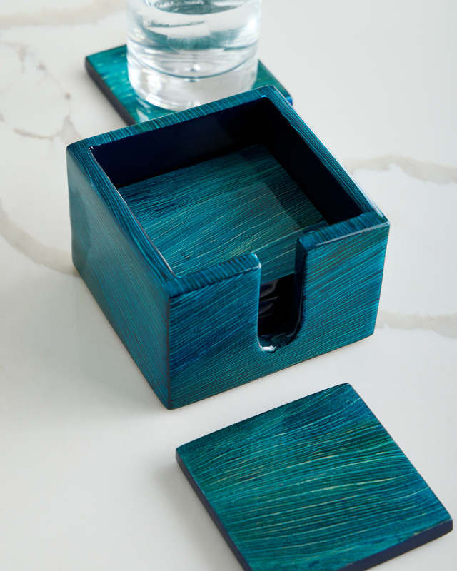 Blue Maize Coasters Open Box